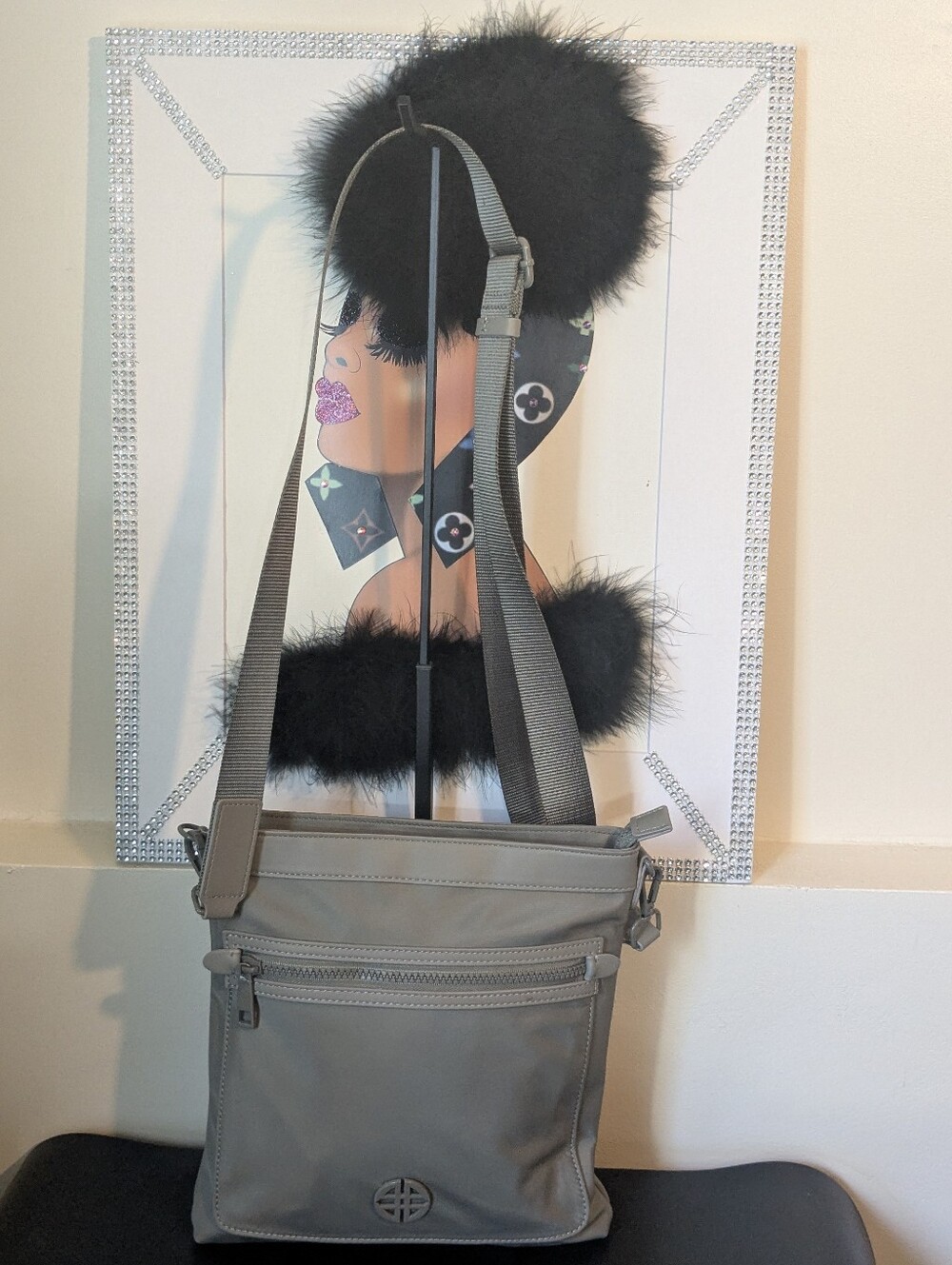Antonio Melani Gray Crossbody Bag NWOT
